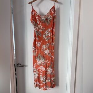 Floral Orange Maxi Dress